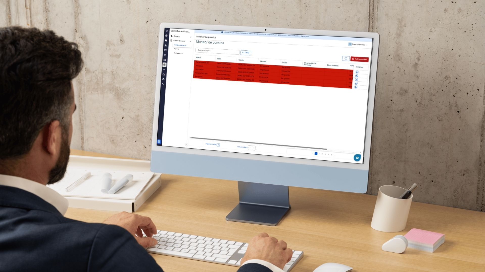 Mockup Monitor turnos